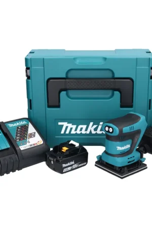 Makita DBO480RT1J Ponceuse vibrante sans fil 112 x 102mm 18V+ 1x Batterie 5,0Ah + Chargeur + Coffret Achetez Aujourd'hui