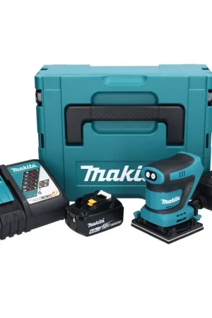 Makita DBO480RG1J Ponceuse vibrante sans fil 112 x 102mm 18V + 1x Batterie 6,0Ah + Chargeur + Coffret Prix Bas