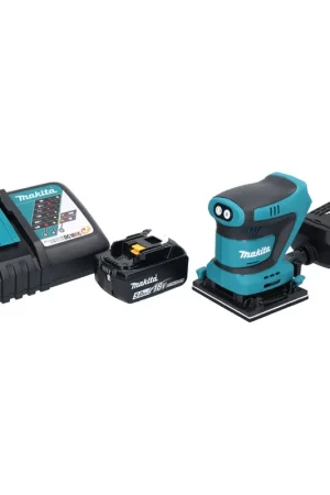 Makita DBO 481 RT1 Ponceuse vibrante sans fil 18 V 112 x 102 mm + 1x batterie 5,0 Ah + chargeur Nouveauté