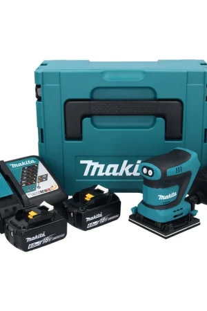 Affaire À Saisir Makita DBO 481 RGJ Ponceuse vibrante sans fil 18 V 112 x 102 mm + 2x batterie 6,0 Ah + chargeur + Makpac
