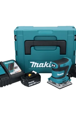 Makita DBO482RF1J Ponceuse vibrante sans fil 112x102mm 18V + 1x Batterie 3,0Ah + Chargeur + Coffret Makpac Authentique