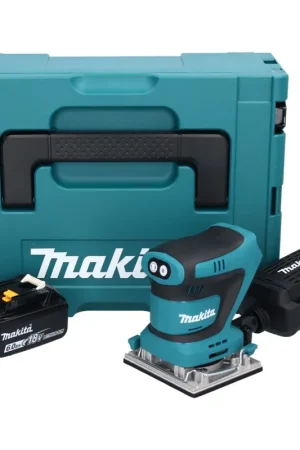 Makita DBO482G1J Ponceuse vibrante sans fil 112x102mm 18V + 1x Batterie 6,0Ah + Coffret Makpac - sans chargeur Achat Immédiat
