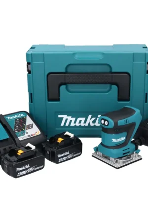 Makita DBO482RGJ Ponceuse vibrante sans fil 112x102mm 18V + 2x Batteries 6,0Ah + Chargeur + Coffret Makpac Meilleur Prix