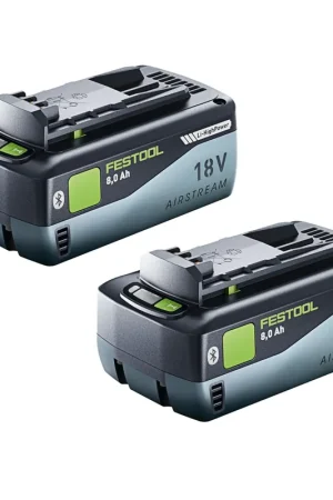 Meilleure Vente Festool Kit de batterie 2x BP 18 Li 8,0 HP-ASI Batterie 18 V 8,0 Ah ( 2x 577323 ) 8000 mAh Li-ion avec indicateur de charge