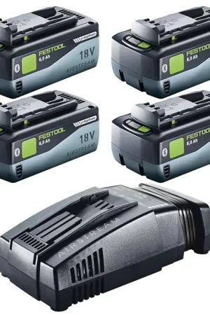Affaire À Saisir Festool 18V 4x8,0/SCA16 Kit énergie 4x batterie 18 V 8,0 Ah ( 4x 577323 ) + chargeur ( 576953 )