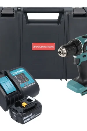 Makita DDF 485 SF1J-R Perceuse-visseuse sans fil 18 V 50 Nm Brushless + 1x batterie 3,0 Ah + chargeur + RHINO Top Vente
