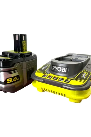 Ryobi RC18150-190 Kit de démarrage 18 V ONE+ 1 batterie Lithium+ haute énergie 9,0 Ah + chargeur rapide (5133004421) Satisfait Ou Remboursé