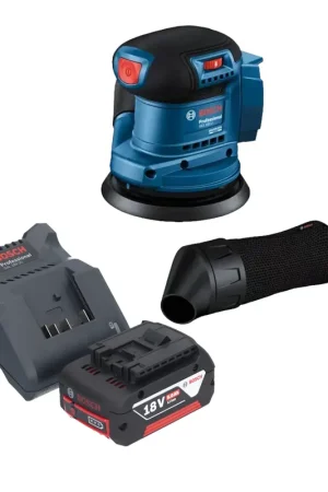 Livraison Express Ponceuse excentrique à batterie Bosch GEX 185-LI Professional 18 V 125 mm sans balai + 1x batterie 5,0 Ah + chargeur