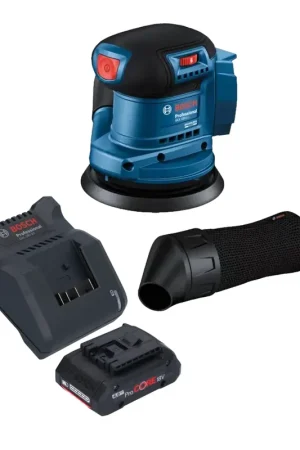Expédié Aujourd'hui Ponceuse excentrique à batterie Bosch GEX 185-LI Professional 18 V 125 mm sans balais + 1 batterie ProCORE 4,0 Ah + chargeur