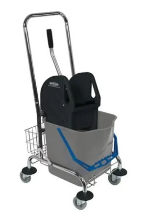 SPRINTUS Chariot de nettoyage 1 seaux de 27 l, presse, corbeille ( 9000472002 ) Nouvelle Collection