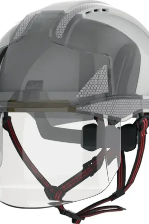 Quantité Limitée JSP Casque d'escalade industriel EVO(R) VISTAshield(R) Dualswitch(TM) blanc/fumé ( 4000370817 )
