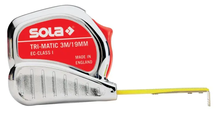 SOLA Mètre à ruban de poche TRI-MATIC Longueur 10 m Largeur 25 mm mm/cm ( 4000855093 ) Bon Marché