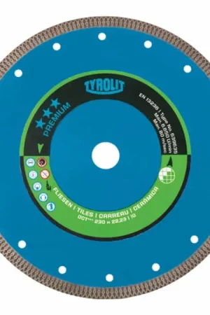 Promotion Saisonnière TYROLIT Disque à tronçonner diamant Premium D. 125 mm perçage 22,23 mm ( 4000845249 )