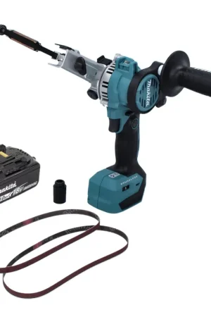 Makita DBS 180 M1 Lime à bande sans fil 18 V 9 x 533 mm Brushless + 1x batterie 4,0 Ah - sans chargeur Prix Réduit