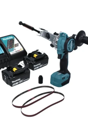 Must-Have Makita DBS 180 RM lime à bande sans fil 18 V 9 x 533 mm Brushless + 2x batterie 4,0 Ah + chargeur