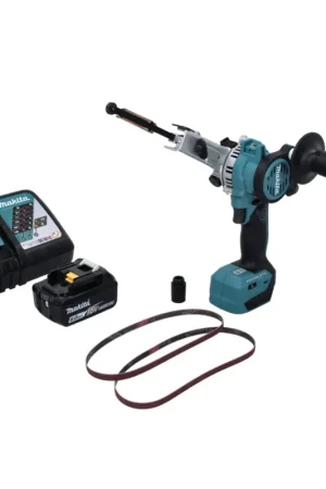 Makita DBS 180 RG1 Lime à bande sans fil 18 V 9 x 533 mm Brushless + 1x batterie 6,0 Ah + chargeur Prix Bas