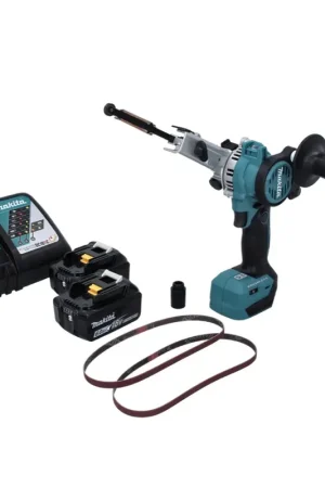 Acheter Direct Makita DBS 180 RG Lime à bande sans fil 18 V 9 x 533 mm Brushless + 2x batterie 6,0 Ah + chargeur