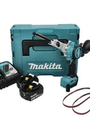 Makita DBS 180 RFJ lime à bande sans fil 18 V 9 x 533 mm Brushless + 2x batterie 3,0 Ah + chargeur + Makpac Promotion