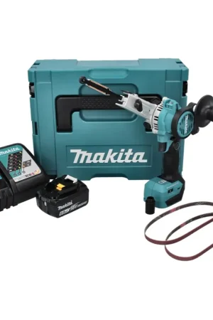 Bon Marché Makita DBS 180 RG1J Lime à bande sans fil 18 V 9 x 533 mm Brushless + 1x batterie 6,0 Ah + chargeur + Makpac