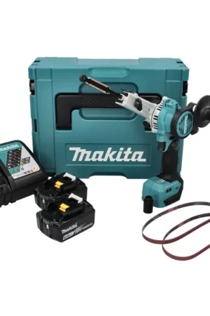 Makita DBS 180 RGJ lime à bande sans fil 18 V 9 x 533 mm Brushless + 2x batterie 6,0 Ah + chargeur + Makpac Prix Cassé