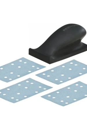 Festool HSK 80x133 H Bloc de ponçage dur 80 x 133 mm ( 495967 ) + 400x bandes abrasives P100 / P220 / P320 / P400 Solde