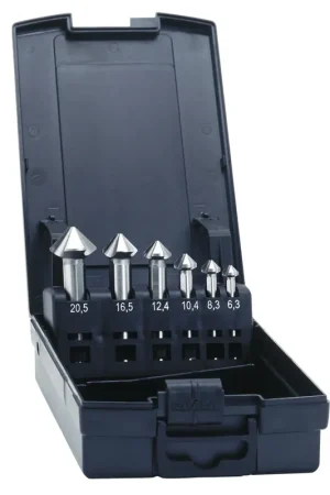 Bon Plan Exact DIN 335 C Fraise conique en acier HSS 90°, 6,3 - 20,5 mm, 6 pcs. (50212)