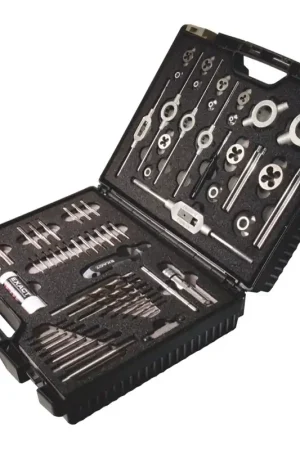 Exact GS61 M3 - M12 Set de tarauds et filières, Acier HSS Premium, 61 pcs. (70511) Certifié