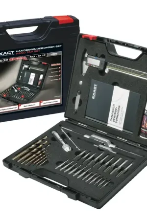 Exact GS32 M3 - M12 Set spécial pour le filetage, Acier HSS, 36 pcs. ( 70562 ) Authentique