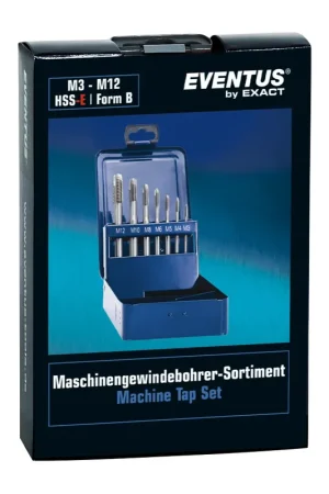 Exact HM26 Set de Tarauds mécaniques : M3 - M12, HSS-E Forme B métriques, 7 pcs. ( 10336 ) Populaire