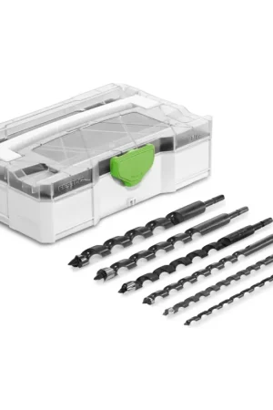Promotion Saisonnière Festool SB CE/6-set: Set de mèches à simple spirale 6 - 16 mm + Coffret SYS MINI pour perceuses-visseuses à percussion et visseuses de forage (205902)