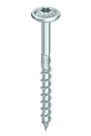 HECO TOPIX plus Vis à bois professionnelle 8,0 x 180 mm, Filetage partiel , Tête ronde large, T-Drive, Galvanisé bleu, A3K, 50pcs. ( 61306 ) Nouvel Arrivage