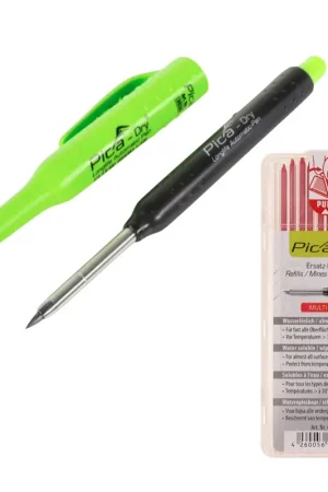 Commande En Gros Pica DRY Longlife Automatic Pencil + Set de mines de rechange solubles dans l'eau - rouge - 10 pcs. (3030) (4031)
