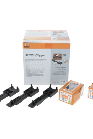 HECO Clipperset Fixation invisible pour revêtements de terrasse sans rainures 50 Pcs. (62052) Offre Du Jour