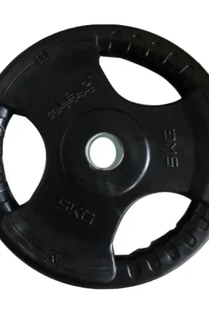 Nouvelle Collection Disque d'haltères Poids d'haltères Poids de disque en acier 5 kg 1 pce 30 mm diamètre de trou caoutchouté