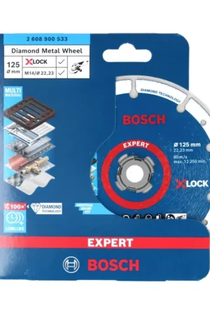 Bosch X-LOCK Disque à tronçonner diamanté 125 x 22,23 mm (2608900533) Expert Pour meuleuse d'angle X-LOCK Livraison Express