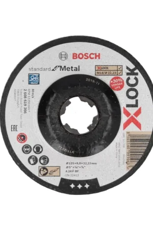 Bosch Expert X-LOCK Standard for Metal Disque à ébarder, 125 x 22,23 mm - 10 pcs. (10x 2608619366) Commander Vite