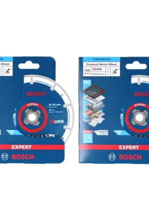 Bosch Expert X-LOCK Disque à tronçonner diamant pour métal, 125 x 22,23 mm pour meuleuse d'angle X-LOCK, 2 pcs. (2x 2608900533) Quantité Limitée
