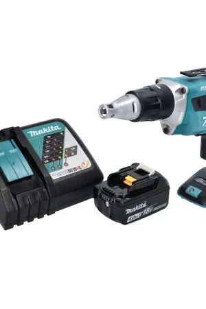 Authentique Makita DFS 452 RM1 Visseuse plaque de plâtre sans fil 18 V Brushless + 1x batterie 4,0 Ah + chargeur
