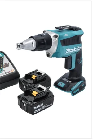 Makita DFS 452 RT Visseuse à cloison sèche sans fil 18 V brushless + 2x Batteries 5,0 Ah + Chargeur Top Vente