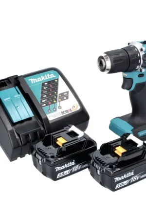 Makita DDF 487 RF Perceuse-visseuse sans fil 18 V 40 Nm Brushless + 2x batterie 3,0 Ah + chargeur Haute Qualité