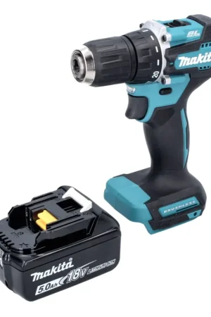 Makita DDF 487 T1 Perceuse-visseuse sans fil 18 V 40 Nm Brushless + 1x batterie 5,0 Ah - sans chargeur Réduction