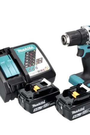 Makita DDF 487 RT Perceuse-visseuse sans fil 18 V 40 Nm Brushless + 2x batterie 5,0 Ah + chargeur Meilleure Vente