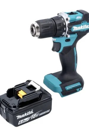 Bon Marché Makita DDF 487 G1 Perceuse-visseuse sans fil 18 V 40 Nm Brushless + 1x batterie 6,0 Ah - sans chargeur