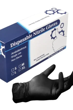 Gants jetables en nitrile en boîte distributrice - 100 pièces taille M / medium - non stériles Bon Marché
