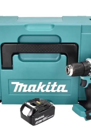 Makita DDF 487 M1J Perceuse-visseuse sans fil 18 V 40 Nm Brushless + 1x batterie 4,0 Ah + Makpac - sans chargeur Nouvelle Collection
