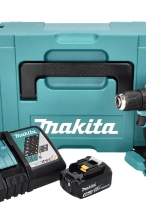 Promotion Makita DDF 487 RM1J Perceuse-visseuse sans fil 18 V 40 Nm Brushless + 1x batterie 4,0 Ah + chargeur + Makpac