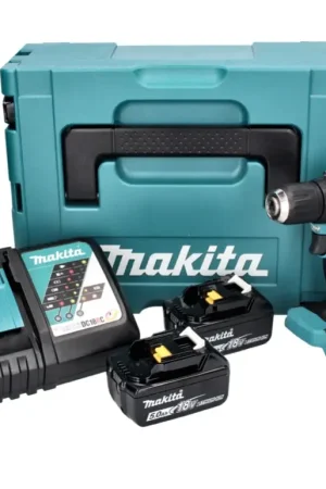 Prix Promo Makita DDF 487 RTJ Perceuse-visseuse sans fil 18 V 40 Nm Brushless + 2x batterie 5,0 Ah + chargeur + Makpac