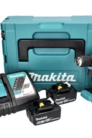 Makita DDF 487 RGJ Perceuse-visseuse sans fil 18 V 40 Nm Brushless + 2x batterie 6,0 Ah + chargeur + Makpac Meilleure Vente