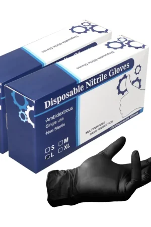 Bon Marché Gants jetables en nitrile en boîte distributrice - 200 pièces taille L / large - non stériles