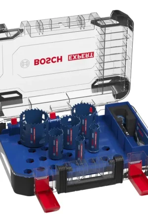 Prix Choc Bosch EXPERT Tough Material Set de scies trépans 22 - 68 mm, Carbide Universal - 9 pcs. - Successeur de 2608594183 (2608900445)